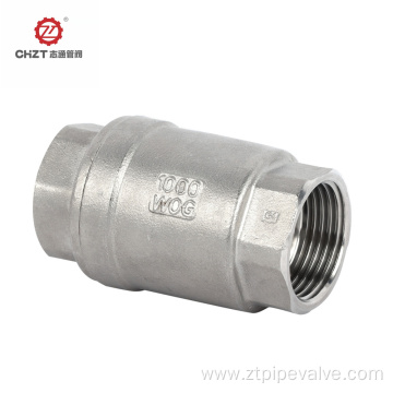 Stainless steel vertical check valve